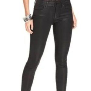 Joe's Jeans Black Coated Skinny Jeans Sz 27